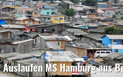 Auslaufen MS Hamburg aus Belém, Brasilien 02.02.2018