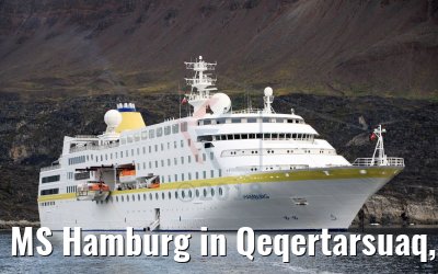 MS Hamburg in Qeqertarsuaq, Greenland