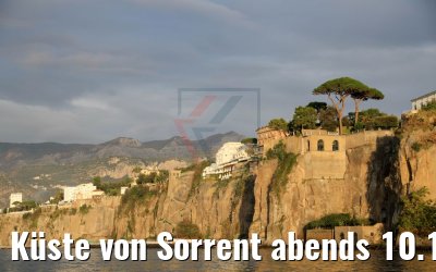 Küste von Sorrent abends 10.10.2017