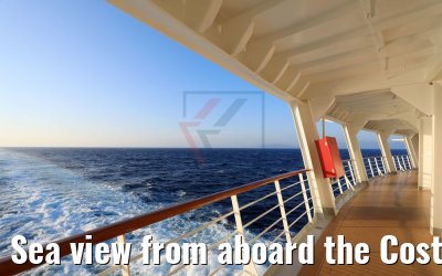 Sea view from aboard the Costa Deliziosa Promenade 24.07.2018