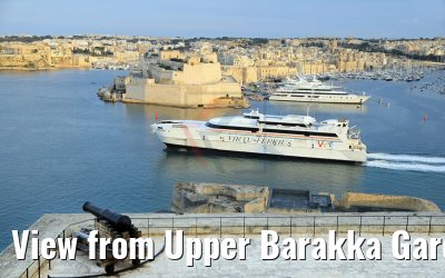 View from Upper Barakka Gardens, Valletta, Malta