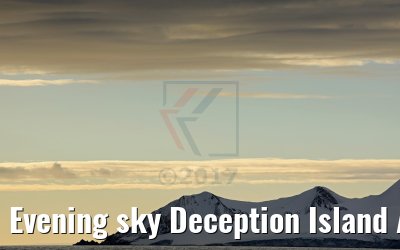 Evening sky Deception Island Antarctica 06.01.2017