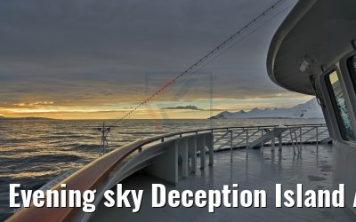 Evening sky Deception Island Antarctica 06.01.2017