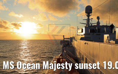 MS Ocean Majesty sunset 19.08.2017