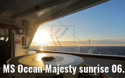 MS Ocean Majesty sunrise 06.05.2017 near Ibiza