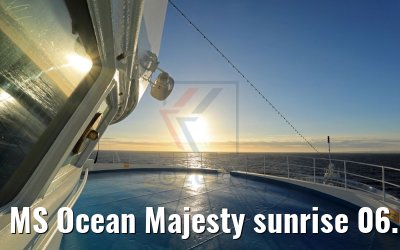 MS Ocean Majesty sunrise 06.05.2017 near Ibiza