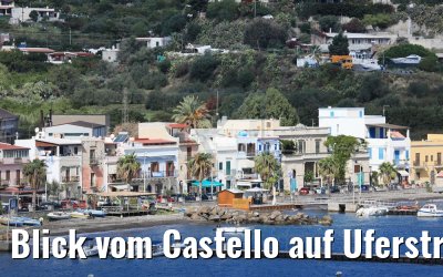 Blick vom Castello auf Uferstraße Lipari 11.10.2017