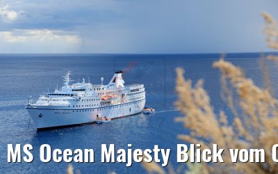 MS Ocean Majesty Blick vom Castello Lipari 11.10.2017