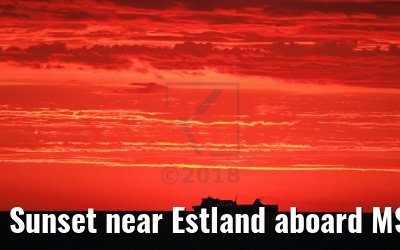 Sunset near Estland aboard MS Hamburg 10.07.2018