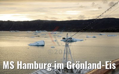 MS Hamburg im Grönland-Eis