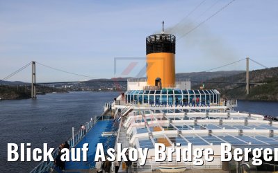 Blick auf Askoy Bridge Bergen 16.07.2019