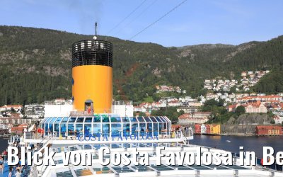 Blick von Costa Favolosa in Bergen 16.07.2019