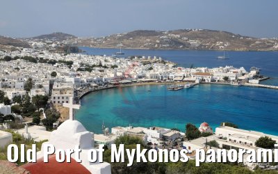 Old Port of Mykonos panoramic view 26.07.2018