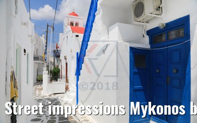 Street impressions Mykonos beautiful Old Town 26.07.2018