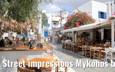 Street impressions Mykonos beautiful Old Town 26.07.2018