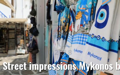 Street impressions Mykonos beautiful Old Town 26.07.2018