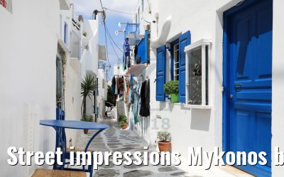 Street impressions Mykonos beautiful Old Town 26.07.2018