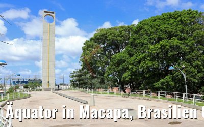Äquator in Macapa, Brasilien 05.02.2018