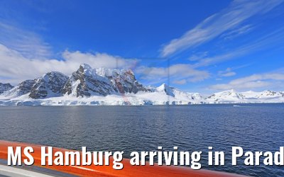 MS Hamburg arriving in Paradise Harbor Antarctica 08.01.2017