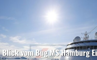 Blick vom Bug MS Hamburg Eisfjord, Grönland