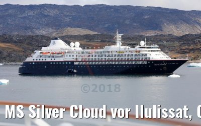 MS Silver Cloud vor Ilulissat, Grönland