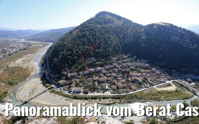 Panoramablick vom Berat Castle, Albanien 13.10.2017
