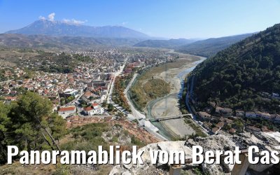 Panoramablick vom Berat Castle, Albanien 13.10.2017