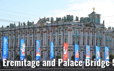 Eremitage and Palace Bridge St. Petersburg 12.07.2018