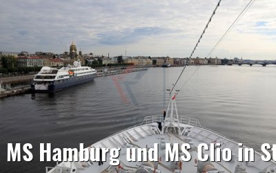 MS Hamburg und MS Clio in St. Petersburg 12.07.2018