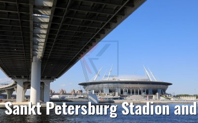 Sankt Petersburg Stadion and Bridge 12.07.2018