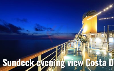 Sundeck evening view Costa Deliziosa