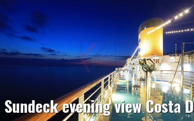 Sundeck evening view Costa Deliziosa