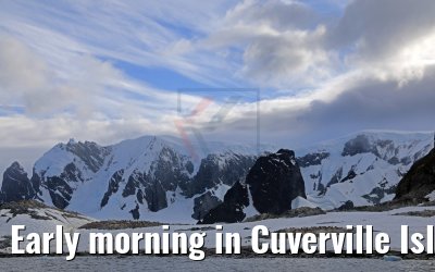 Early morning in Cuverville Island Antarctica 09.01.2017