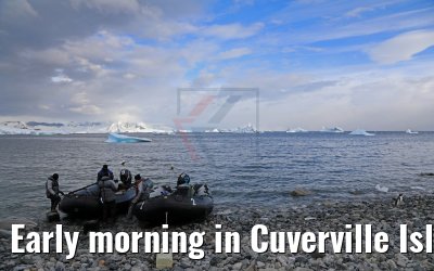 Early morning in Cuverville Island Antarctica 09.01.2017