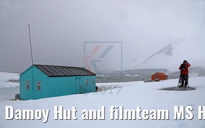 Damoy Hut and filmteam MS Hamburg 09.01.2017
