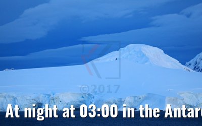At night at 03:00 in the Antarctic 10.01.2017