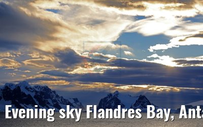 Evening sky Flandres Bay, Antarctica 09.01.2017