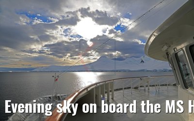 Evening sky on board the MS Hamburg, Gerlache Strait Antarctica 09.01.2017
