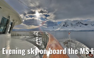 Evening sky on board the MS Hamburg, Gerlache Strait Antarctica 09.01.2017