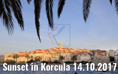 Sunset in Korcula 14.10.2017