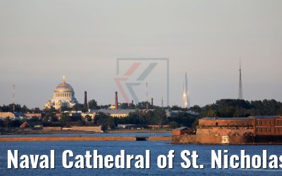 Naval Cathedral of St. Nicholas and Lakhta Center 13.07.2018