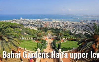 Bahai Gardens Haifa upper level panoramic view