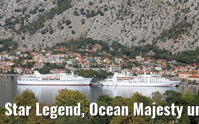 Star Legend, Ocean Majesty und Star Breeze in Kotor, Montenegro 15.10.2017