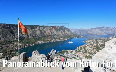 Panoramablick vom Kotor Fortress, Montenegro 15.10.2017