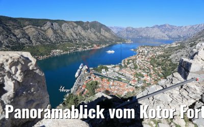 Panoramablick vom Kotor Fortress, Montenegro 15.10.2017