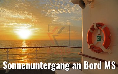 Sonnenuntergang an Bord MS Hamburg 05.02.2019