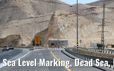Sea Level Marking, Dead Sea, Israel