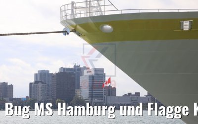 Bug MS Hamburg und Flagge Kanada 06.10.2019