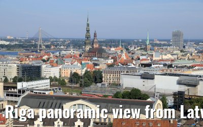 Riga panoramic view from Latvian Academy of Sciences 15.07.2018