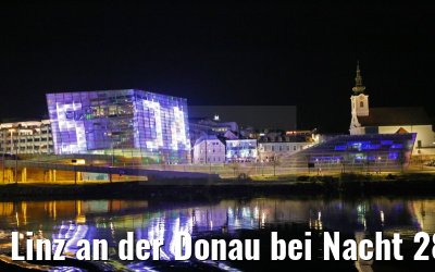 Linz an der Donau bei Nacht 28.03.2015